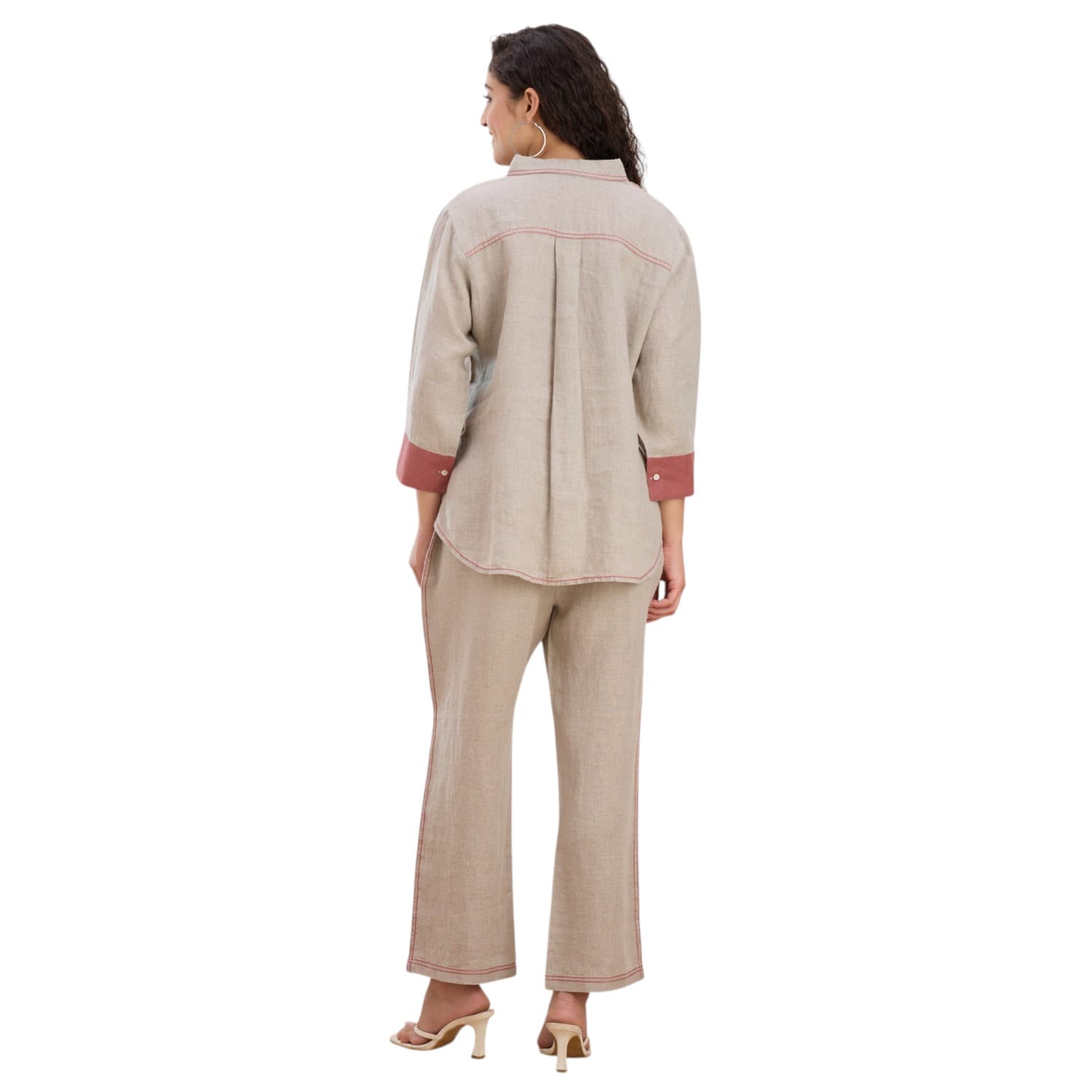 Beige with Rust Trim Co-ord — view 4