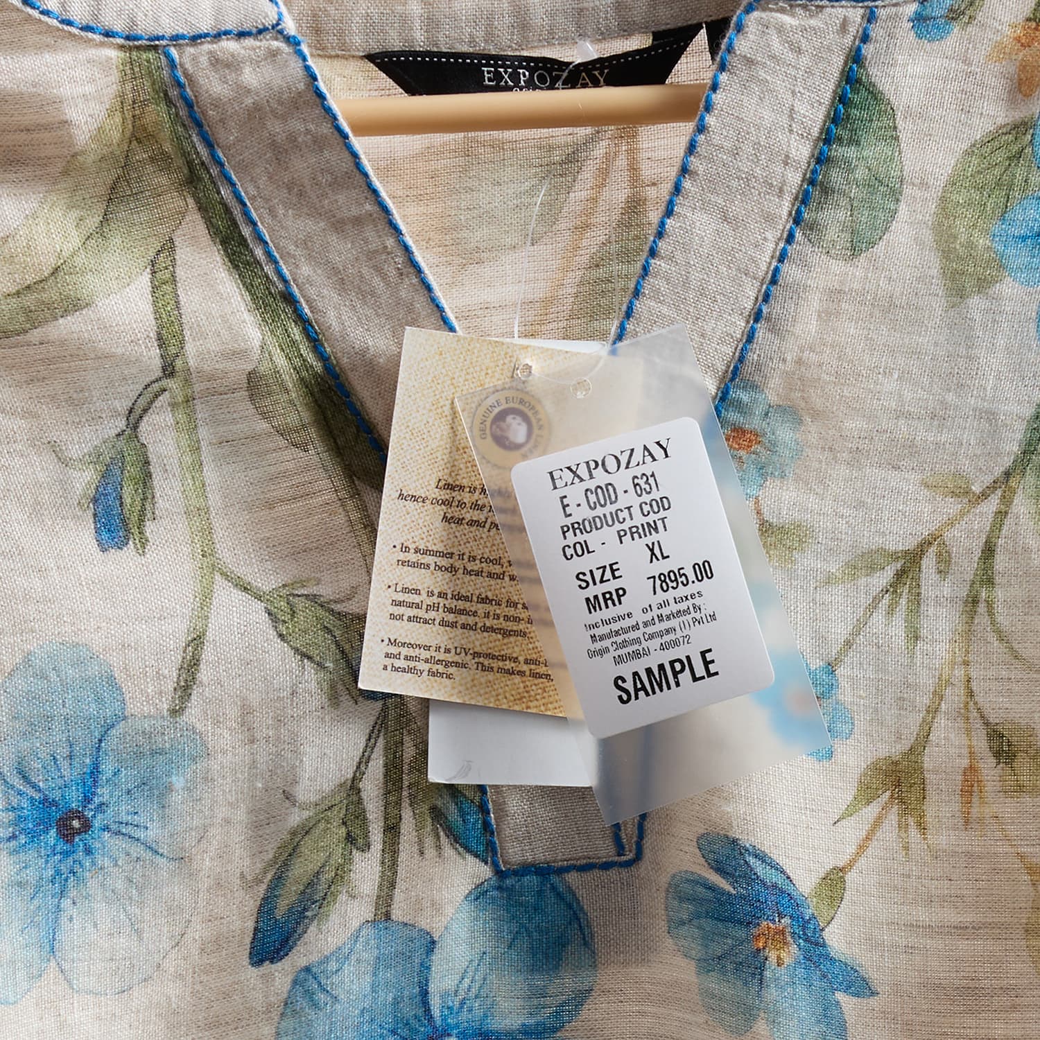 Cornflower Blue Linen Co-ord — view 7