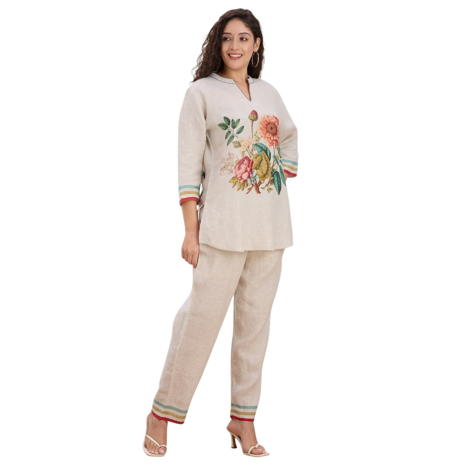 Botanical Print Linen Co-ord — view 3