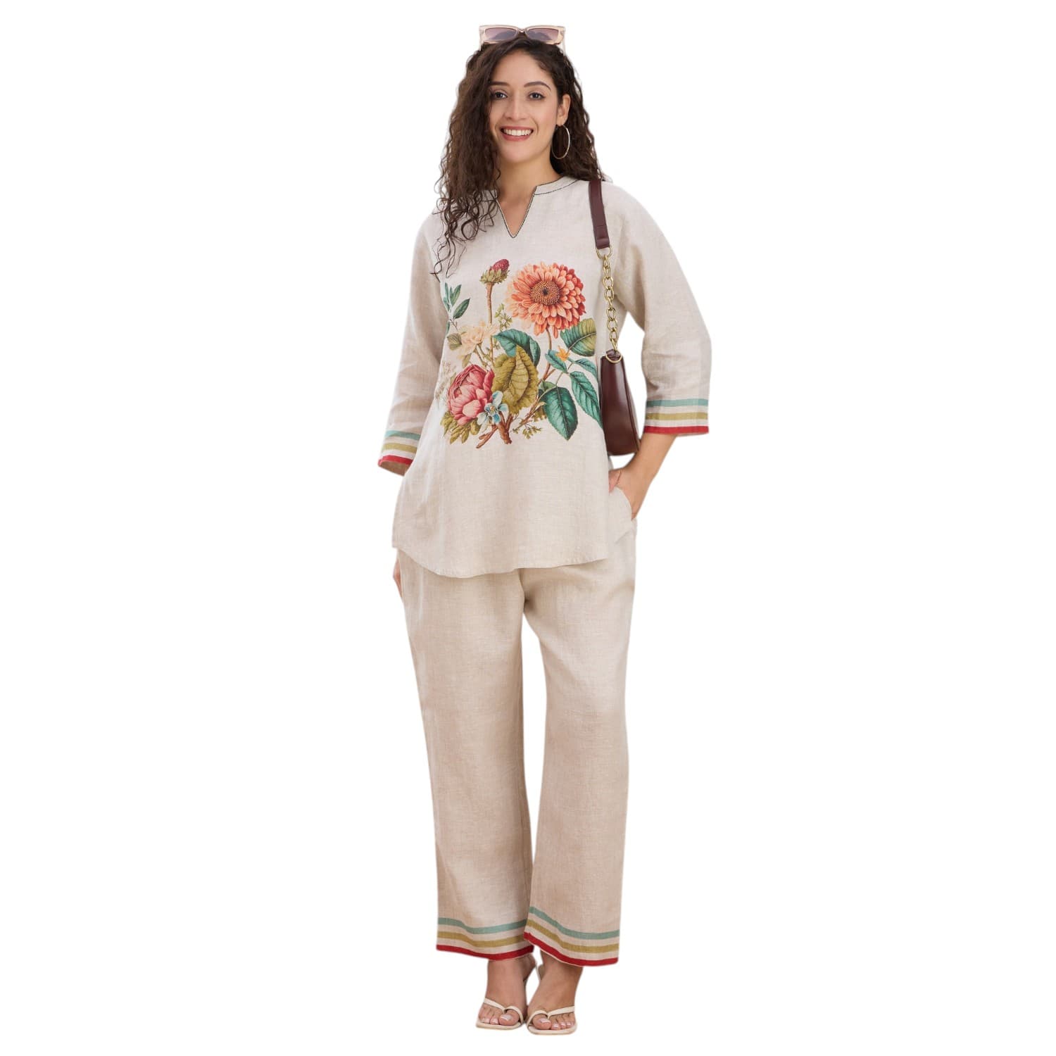 Botanical Print Linen Co-ord — view 6