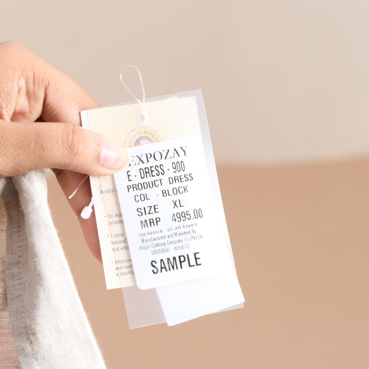 Colour Block Linen Shirt Dress — view 8