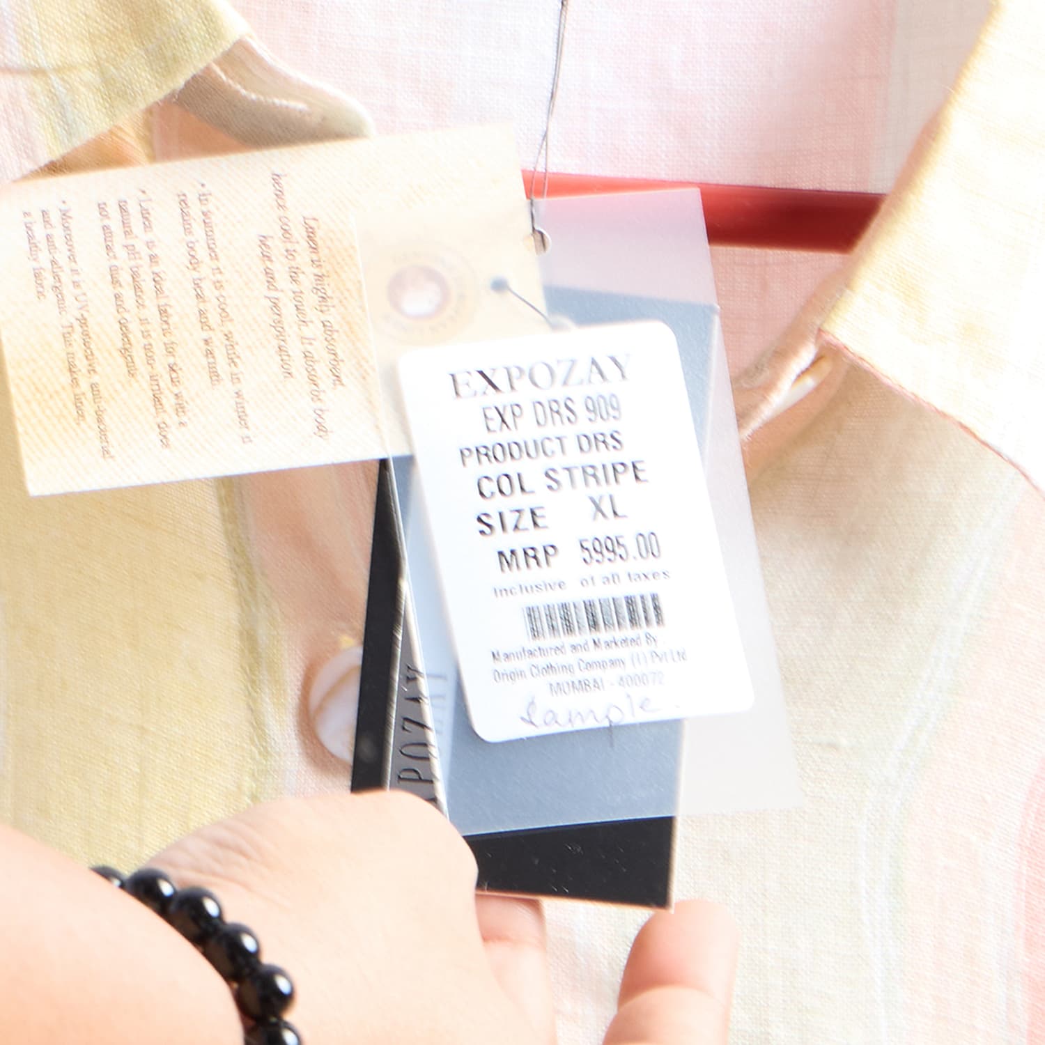 Pastel Stripe Linen Shirt Dress — view 8