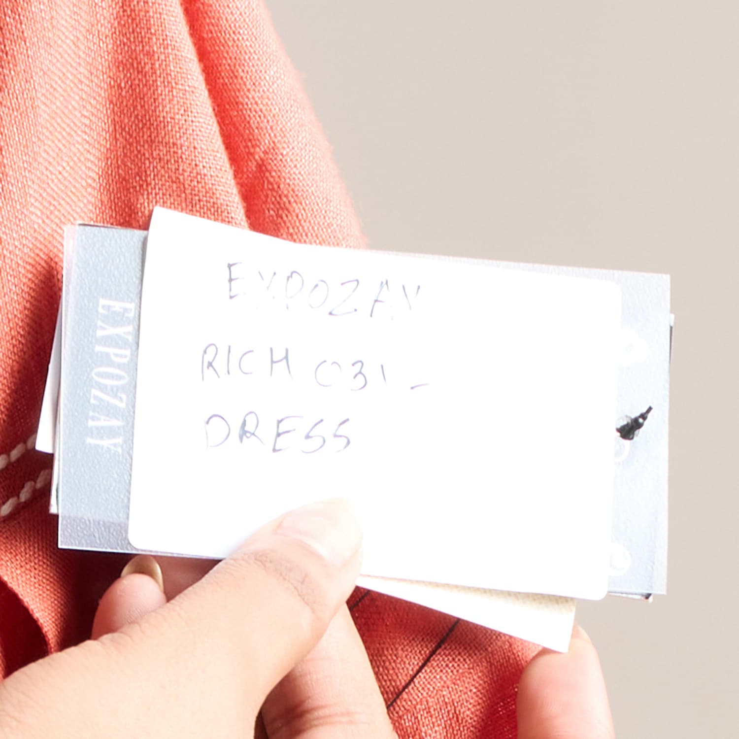 Terracotta Saddle-Stitch Linen Co-ord — view 8