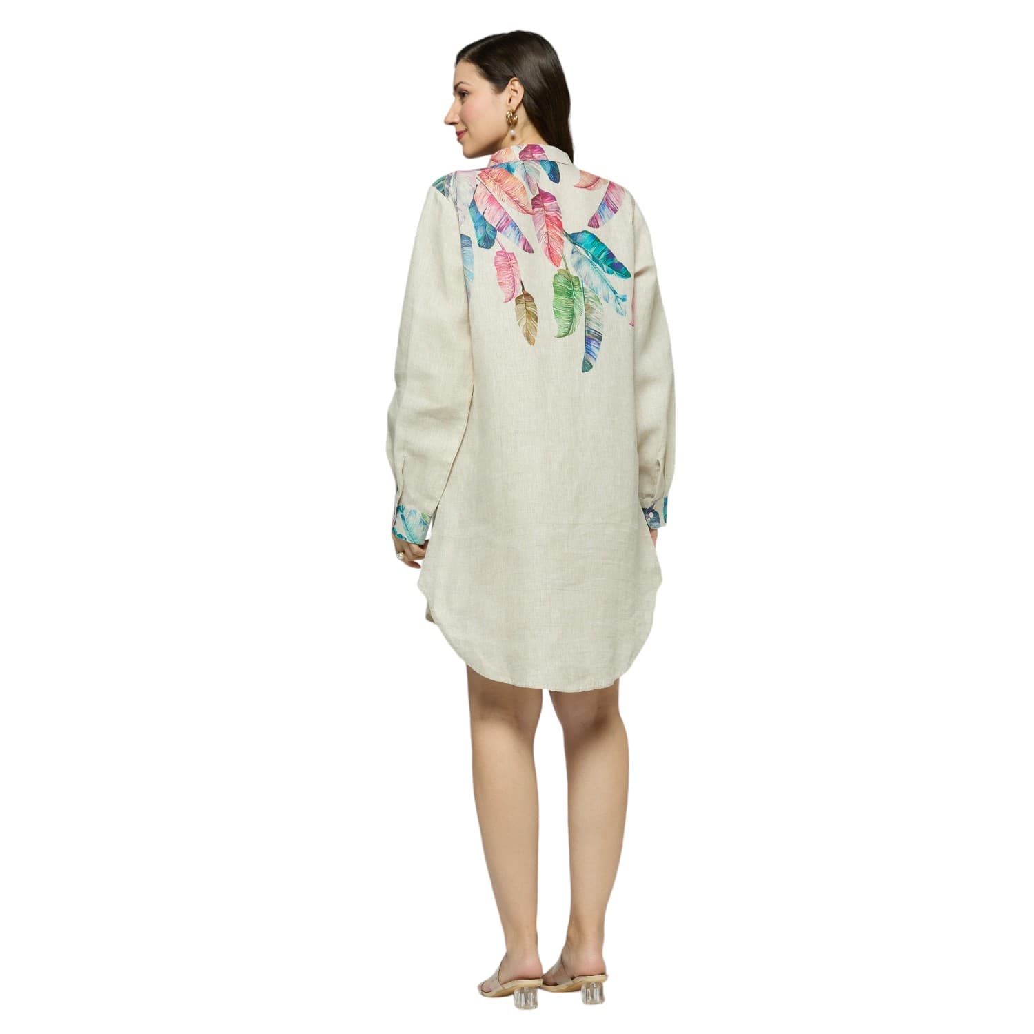 Placement Printed Natural Dress view 4