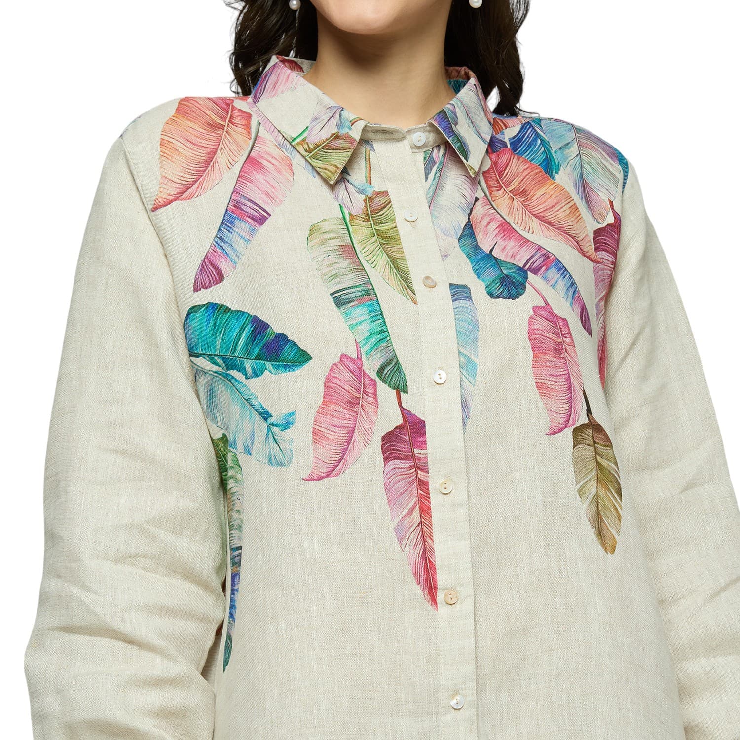 Placement Printed Natural Dress view 5