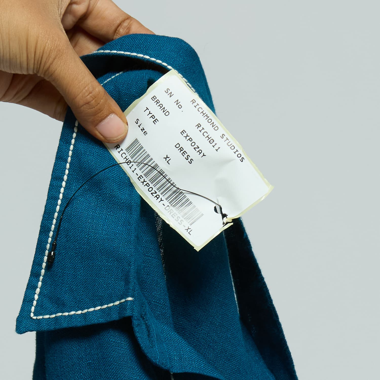 Royal Blue Double Stitched Dress view 8