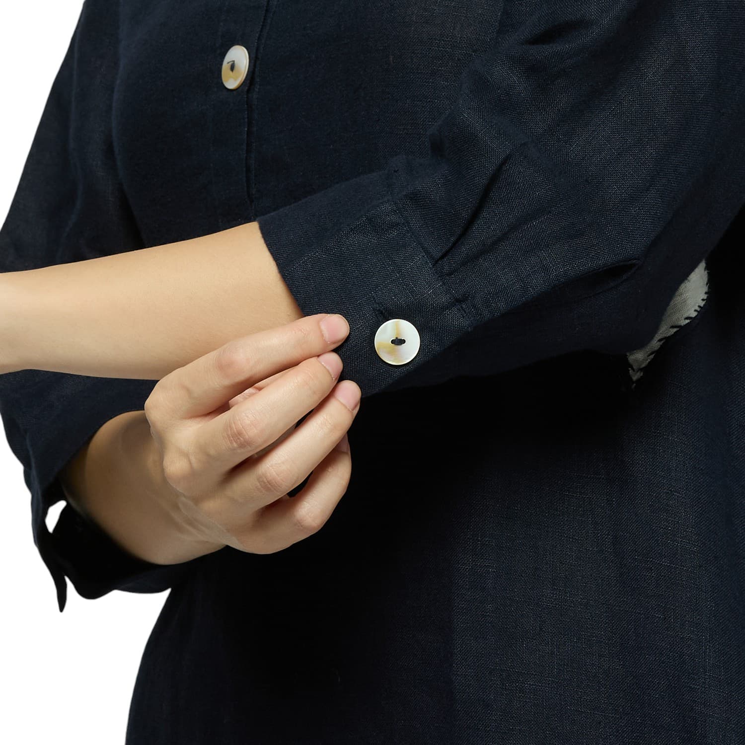 Black Embroidered Long Top view 8