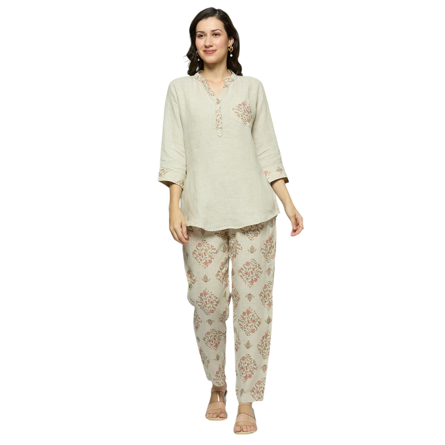 Placement Printed Natural Cord Set