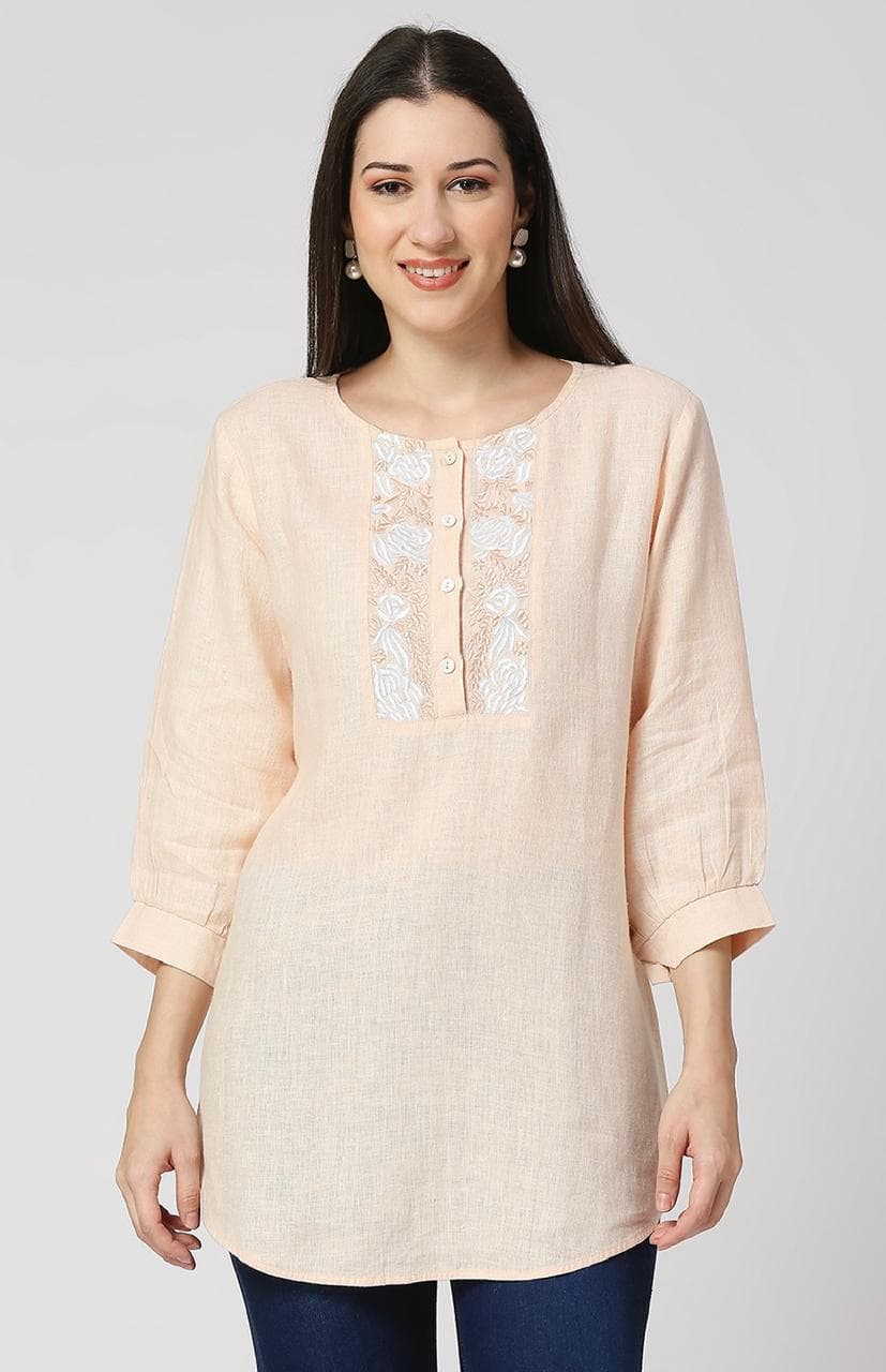 Petal Linen Top Pure Linen